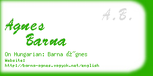 agnes barna business card